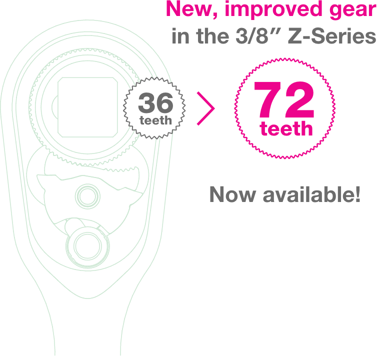 Première mondiale ! Cliquets réversibles à 72 dents – un mécanisme souple et précis